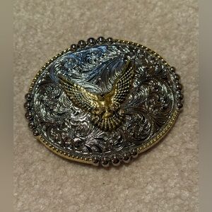 Gold & Silver Eagle Belt Buckle